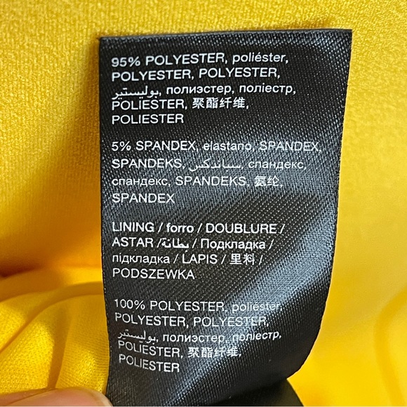 Bebe Scuba Crepe Halter Twist Neck Gown Maxi Sleeveless Womens Yellow 14 - Picture 9 of 9